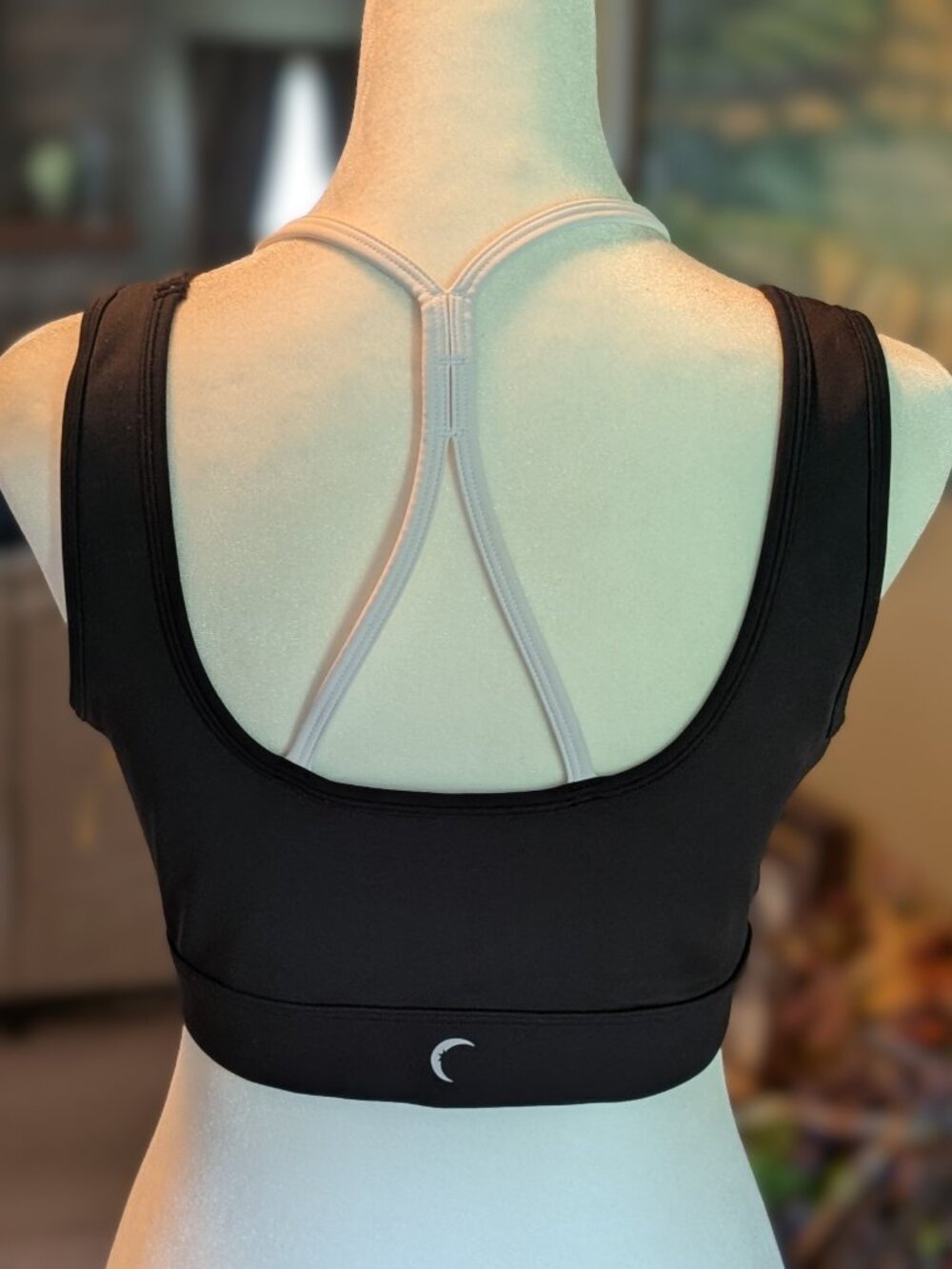 Zyia Streamline Bra-Black & White-Size L